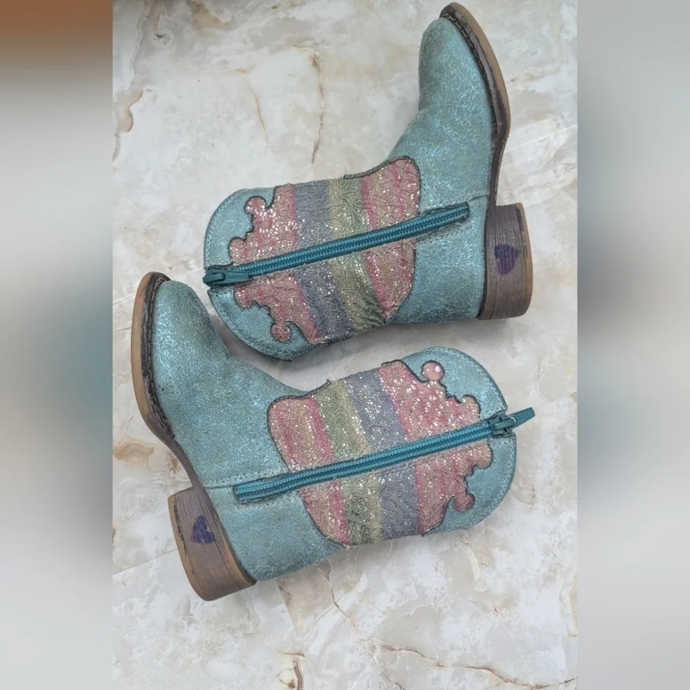 Roper Girls Glitter Lace Cowgirl Western Boots ToddlerS 7